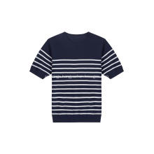 Men's Knitted Stripe Polo Shirt